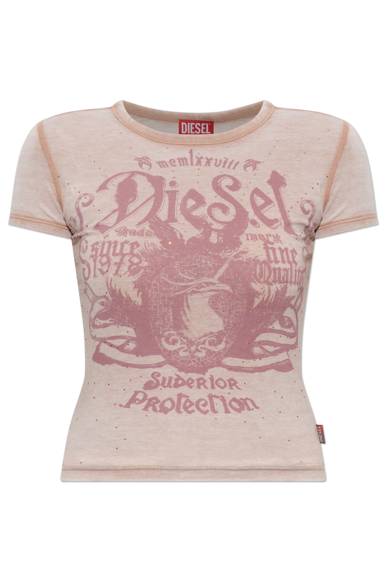 Pink T-shirt 'T-UNCUTIES-LONG-AA3' Diesel - Vitkac France